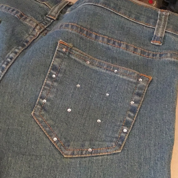 “ Get Lucky “ Rhinestone studded Jeans - Picture 4 of 4